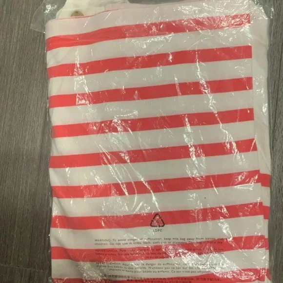 J. Crew Mariner cloth boatneck Long sleeve T-shirt in Ivory/Coral. NWT - Picture 3 of 5